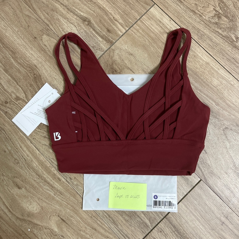 ($50) BuffBunny Monarch Bra - Vineyard Dark Red - S